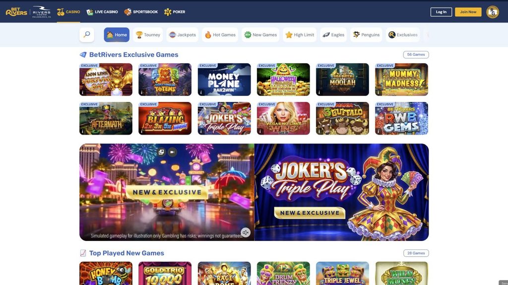 BetRivers games