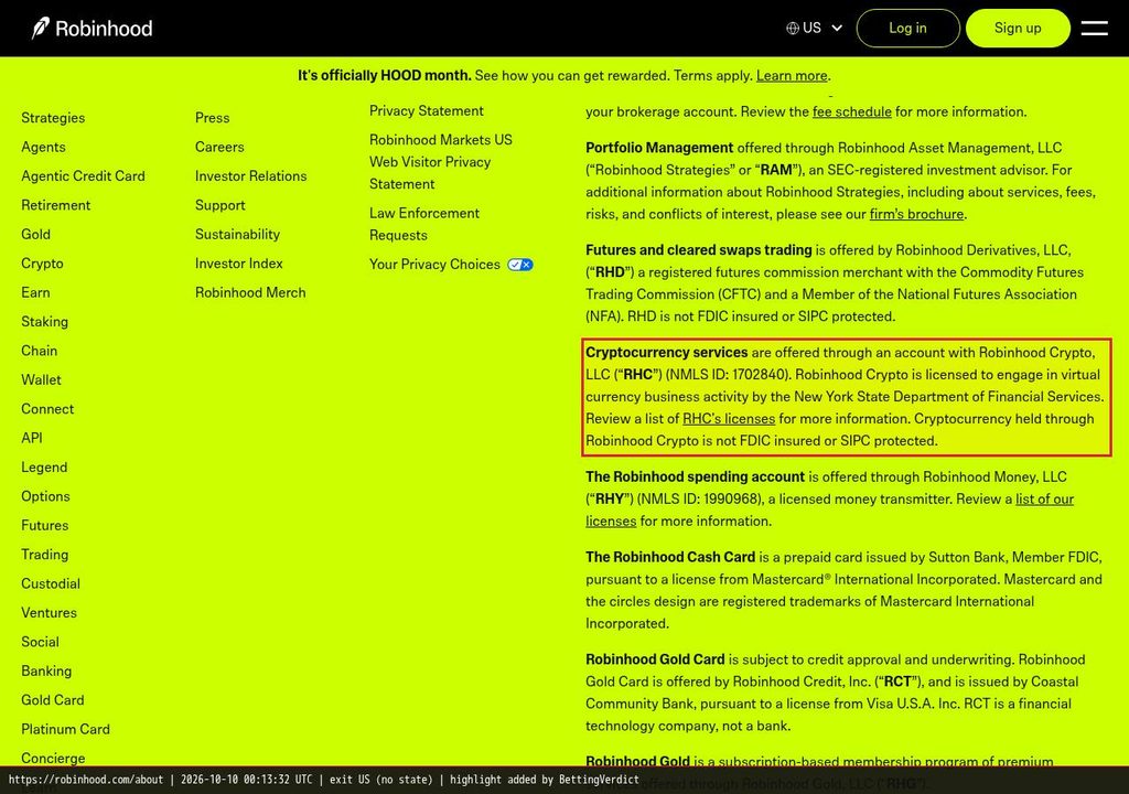 Robinhood license regulator