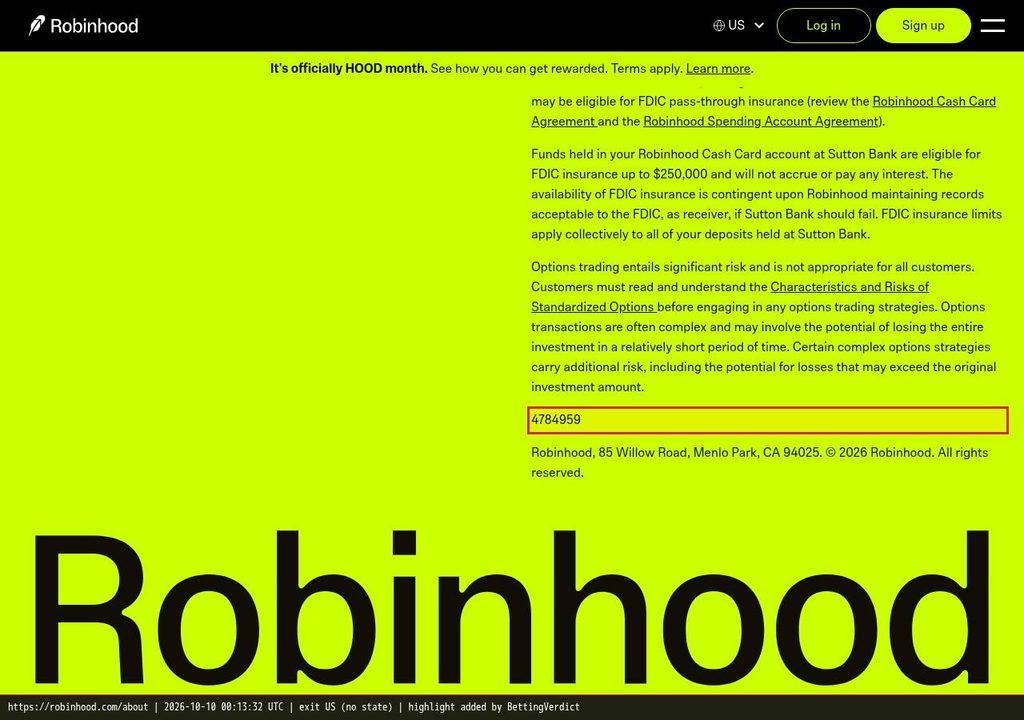Robinhood license