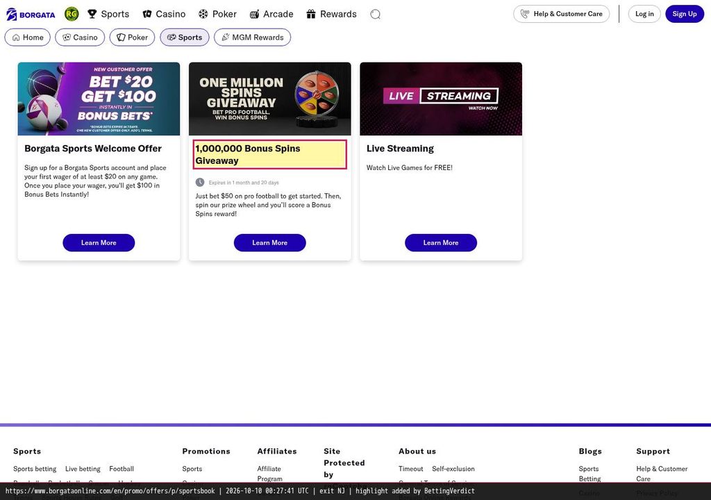 Borgata welcome bonus