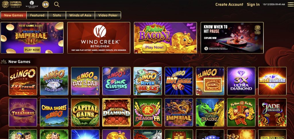 Imperial Treasures Game Lobby