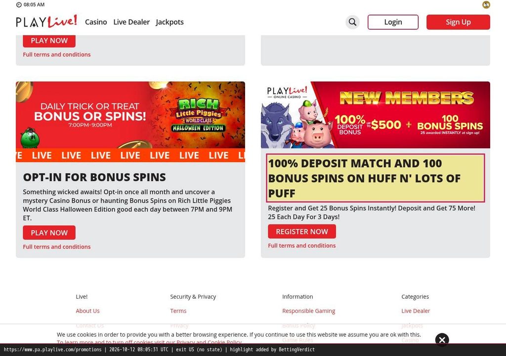 PlayLive Bonus